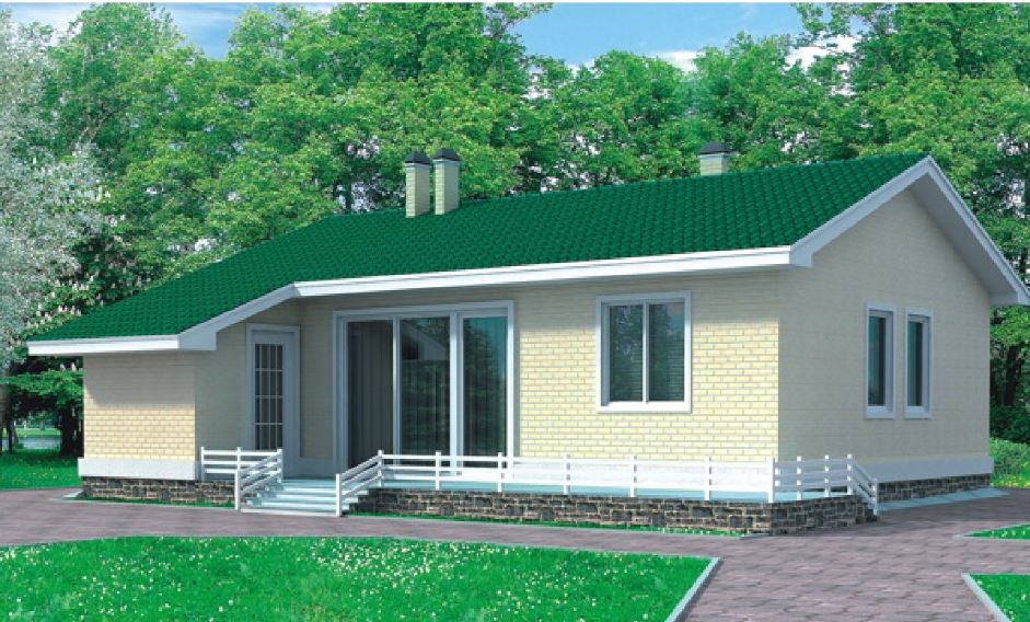 Проект коттеджа из газосиликата 