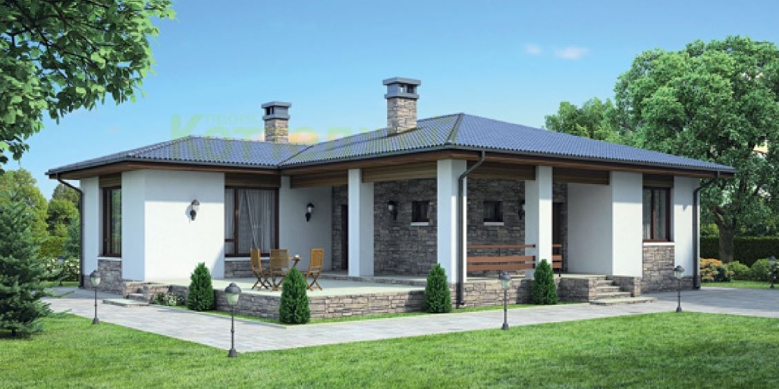 Проект дома из газобетона 