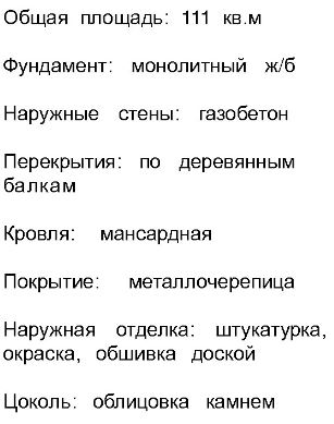 Проект коттеджа из газобетона 