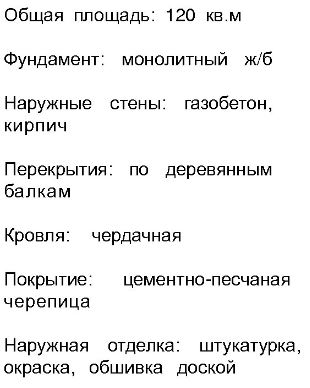 Проект дома из газосиликатных блоков 