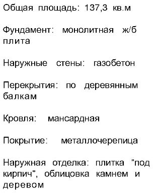 Проект коттеджа из газосиликатных блоков 