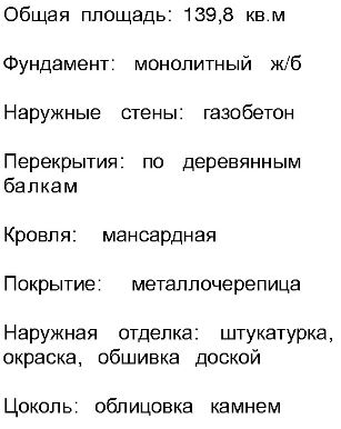 Проект коттеджа из газобетона 