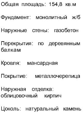 Проект коттеджа из газосиликата 