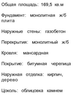 Проект коттеджа из газобетона - 