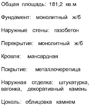 Проект дома из газосиликатных блоков - 
